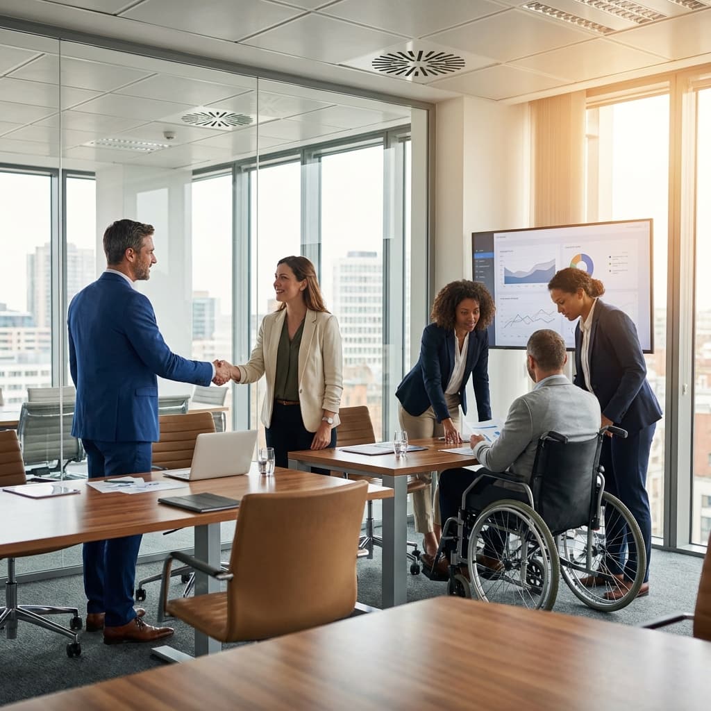 Corporate team collaboration